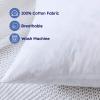 imageDOWNCOOL Throw Pillow Inserts Pack of 2  16 x 16 White Square Pillow Inserts for Sofa Bed  Indoor Decorative Couch Pillows1 Pack Feather