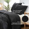 imageDOWNCOOL Twin Comforter Set  2Piece Cute Pinch Pleat Bed Set All Season Soft Fluffy Pintuck Bedding Comforter Sets Lightweight Down Alternative Pink Comforter Twin ampamp 1 PillowcaseBlack