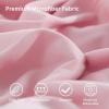 imageDOWNCOOL Twin Comforter Set  2Piece Cute Pinch Pleat Bed Set All Season Soft Fluffy Pintuck Bedding Comforter Sets Lightweight Down Alternative Pink Comforter Twin ampamp 1 PillowcasePink