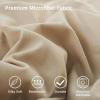 imageDOWNCOOL Twin Comforter Set  2Piece Cute Pinch Pleat Bed Set All Season Soft Fluffy Pintuck Bedding Comforter Sets Lightweight Down Alternative Pink Comforter Twin ampamp 1 PillowcaseBeige