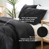 imageDOWNCOOL Twin Comforter Set  2Piece Cute Pinch Pleat Bed Set All Season Soft Fluffy Pintuck Bedding Comforter Sets Lightweight Down Alternative Pink Comforter Twin ampamp 1 PillowcaseBlack