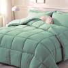 imageDOWNCOOL Comforters Queen Size Duvet InsertBlack All Season Duvet Lightweight Quilt Down Alternative Hotel Comforter with Corner Tabs Black Queen 88x92 InchesSage Green