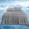 imageDOWNCOOL Cooling Sheets Queen Cooling Bed Sheets for Hot Sleepers and Night Sweats QMaxampgt04 15quot Deep Pocket with Elastic 4Piece Soft ampamp Breathable Summer Queen Sheet Set BlueGrey