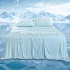 imageDOWNCOOL Cooling Sheets Queen Cooling Bed Sheets for Hot Sleepers and Night Sweats QMaxampgt04 15quot Deep Pocket with Elastic 4Piece Soft ampamp Breathable Summer Queen Sheet Set BlueBlue