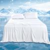 imageDOWNCOOL Cooling Sheets Queen Cooling Bed Sheets for Hot Sleepers and Night Sweats QMaxampgt04 15quot Deep Pocket with Elastic 4Piece Soft ampamp Breathable Summer Queen Sheet Set BlueWhite