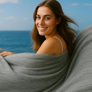 imageDOWNCOOL Cooling Blanket Queen Size Grey Summer Blanket for Hot Sleeper and Night Sweats Lightweight Soft QMaxampgt04 ArcChill Cool BlanketGrey