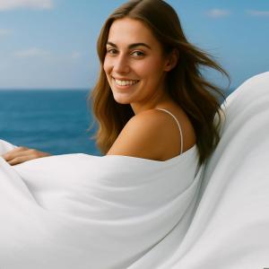 imageDOWNCOOL Cooling Blanket Queen Size Grey Summer Blanket for Hot Sleeper and Night Sweats Lightweight Soft QMaxampgt04 ArcChill Cool BlanketWhite