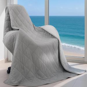 imageDOWNCOOL Cooling Comforter Cream White Cooling Blanket Queen Size Cooling Duvet for Hot Sleeper Breathable Summer Quilt Lightweight Soft QMaxampgt04 ArcChill Cool Comforter90quotX90quot02greyStripe