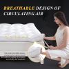imageDOWNCOOL 3 Inch King Mattress Ultra Thick and Fluffy Supportive Memory Foam Mattress Topper for Body Pain Pad with Breathable Mesh Design for Deep Sleep 80x78x3 Inches