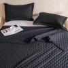 imageDOWNCOOL Black Queen Quilt Bedding Set 3 Pieces Soft Lightweight Bedspread Coverlet Ultrasonic Microfiber Quilt Set All Season Queen Size Quilt90quotx96quot ampamp 2 Pillow Shams20quotx26quot2quot02 Black