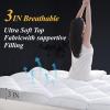 imageDOWNCOOL 3 Inch King Mattress Topper Ultra Thick and Fluffy Supportive Memory Foam Mattress Topper for Body Pain Mattress Pad with Breathable Mesh Design for Deep Sleep 80x78x3 InchesQueen