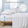 imageDOWNCOOL 4Piece Cooling Sheet Set King Size Cooling Bed Sheets for Hot Sleepers and Night Sweats QMaxgt04 Soft amp Breathable Summer Bedding Sheets Deep Pocket Up to 15 GreyWhite