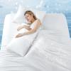 imageDOWNCOOL 4Piece Cooling Sheet Set King Size Cooling Bed Sheets for Hot Sleepers and Night Sweats QMaxgt04 Soft amp Breathable Summer Bedding Sheets Deep Pocket Up to 15 GreyWhite