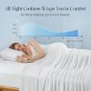 imageDOWNCOOL 4Piece Cooling Sheet Set King Size Cooling Bed Sheets for Hot Sleepers and Night Sweats QMaxgt04 Soft amp Breathable Summer Bedding Sheets Deep Pocket Up to 15 GreyWhite