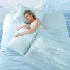 imageDOWNCOOL 4Piece Cooling Sheet Set King Size Cooling Bed Sheets for Hot Sleepers and Night Sweats QMaxgt04 Soft amp Breathable Summer Bedding Sheets Deep Pocket Up to 15 GreyBlue
