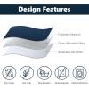 imageDOWNCOOL Navy Quilt Sets Queen with 2 Pillow Cases  3 Pieces Quilt Sets  Soft Bedspread Coverlet Bed Cover for All Season  Queen Size 90x96