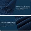 imageDOWNCOOL Navy Quilt Sets Queen with 2 Pillow Cases  3 Pieces Quilt Sets  Soft Bedspread Coverlet Bed Cover for All Season  Queen Size 90x96