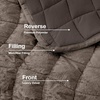 image:imageDOWNCOOL Velvet Quilt Set Queen Size 3 Pieces Soft Lightweight Quilted Velvet Bedspread Coverlet Bedding with 2 Pillow Shams for All Season Olive GreenMocha Brown