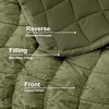 image:imageDOWNCOOL Velvet Quilt Set Queen Size 3 Pieces Soft Lightweight Quilted Velvet Bedspread Coverlet Bedding with 2 Pillow Shams for All Season Olive GreenOlive Green
