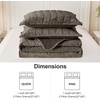 image:imageDOWNCOOL Velvet Quilt Set Queen Size 3 Pieces Soft Lightweight Quilted Velvet Bedspread Coverlet Bedding with 2 Pillow Shams for All Season Olive GreenMocha Brown