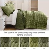 image:imageDOWNCOOL Velvet Quilt Set Queen Size 3 Pieces Soft Lightweight Quilted Velvet Bedspread Coverlet Bedding with 2 Pillow Shams for All Season Olive GreenOlive Green