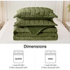 image:imageDOWNCOOL Velvet Quilt Set Queen Size 3 Pieces Soft Lightweight Quilted Velvet Bedspread Coverlet Bedding with 2 Pillow Shams for All Season Olive GreenOlive Green