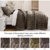 image:imageDOWNCOOL Velvet Quilt Set Queen Size 3 Pieces Soft Lightweight Quilted Velvet Bedspread Coverlet Bedding with 2 Pillow Shams for All Season Olive GreenMocha Brown