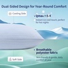image:imageDOWNCOOL Cooling Pillow Queen Size Set of 2 Adjustable Shredded Memory Foam Pillows for Sleeping Cool Bed Pillows for Hot Sleepers Supportive Firm Pillow for Side Back Stomach Sleepers 20X30Queen Pack of 2