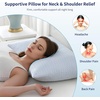 image:imageDOWNCOOL Cooling Pillow Queen Size Set of 2 Adjustable Shredded Memory Foam Pillows for Sleeping Cool Bed Pillows for Hot Sleepers Supportive Firm Pillow for Side Back Stomach Sleepers 20X30King Pack of 2