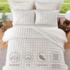 image:imageDOWNCOOL 2in1 Faux Rabbit Fur Queen Comforter Set 6 Piece Pink Fluffy Bedding Set with Detachable Plush Blanket and Comforter Includes 2 Pillow Shams amp CasesAll SeasonWhite