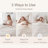 image:imageDOWNCOOL 2in1 Faux Rabbit Fur Queen Comforter Set 6 Piece Pink Fluffy Bedding Set with Detachable Plush Blanket and Comforter Includes 2 Pillow Shams amp CasesAll SeasonWhite